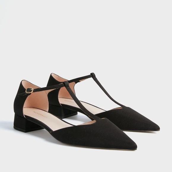 Tuckernuck Shoes - Tuckernuck Black Silk Faille Collins Flats, Size 7.5